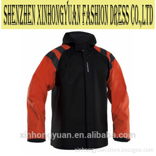 Property management workman wear; hooded windproof, water repellent jacket, with PVC, PU coating